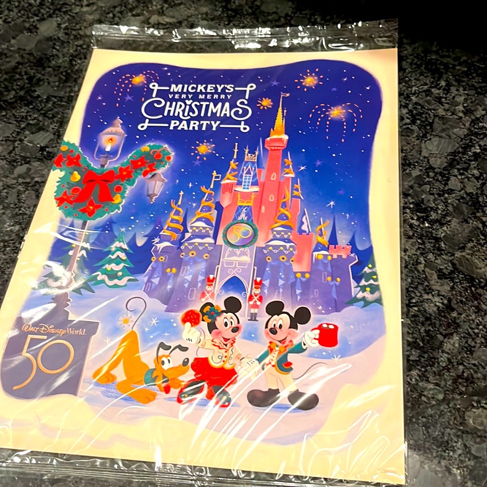 Disney World Magic Kingdom Very Merry Christmas Exclusive Poster Print